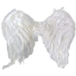 Białe Piórne Skrzydła Anioła do Zakładania na Ramiona 40x45cm
