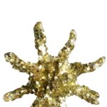 Złota Gwiazda-Brokatowa Zawieszka na Choinkę 7cm - obrazek 2