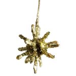 Złota Gwiazda-Brokatowa Zawieszka na Choinkę 7cm