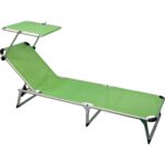 LEŻAK z daszkiem łóżko turystyczne DO OPALANIA