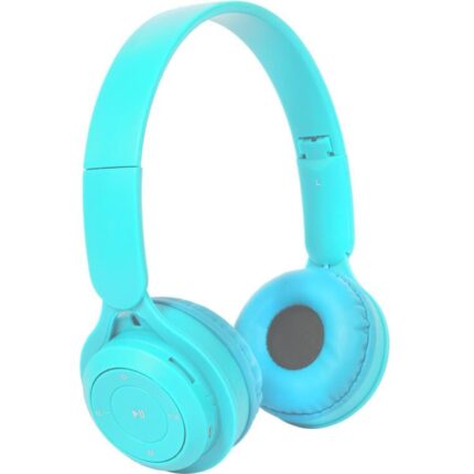 SŁUCHAWKI BEZPRZEWODOWE SKŁADANE NAUSZNE KOLOR TURKUSOWY