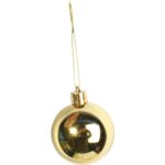 Złote Bombki Plastikowe z Połyskiem 5 cm - Komplet 12 Sztuk - obrazek 3