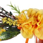 Dekoracja wielkanocna KOMPOZYCJA NA WIKLINIE DO POWIESZENIA 25 cm żółta - obrazek 2