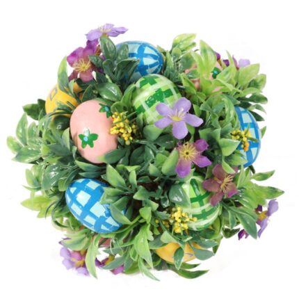 KULA BUKSZPANOWA Z JAJKAMI DEKORACJA WIOSENNA 12CM