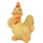 Wielkanocny Kogut Ceramiczny 12cm - Rustykalna Figurka Dekoracyjna w Kolorach Żółto-Czerwonych - obrazek 2