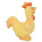 Wielkanocny Kogut Ceramiczny 12cm - Rustykalna Figurka Dekoracyjna w Kolorach Żółto-Czerwonych - obrazek 3