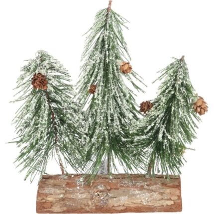 Ozdoba bożonarodzeniowa TRZY CHOINKI NA PNIU 22 CM