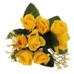 Stroik na świece z żółtymi różami 10 cm - obrazek 2