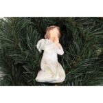 Anioł klęczący biały 11 cm - obrazek 2