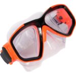 MASKA DO NURKOWANIA  OKULARY GOGLE DLA DZIECI POMARAŃCZOWE - obrazek 2