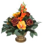 Elegancka Kompozycja Nagrobna w Stonowanych Kolorach - obrazek 2