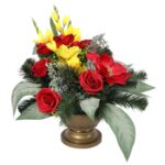 Stroik Nagrobny Elegancka Kompozycja w Stonowanych Kolorach NR 4