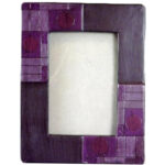 Fioletowa Ceramiczna Ramka na Zdjęcie 23x18cm - Kolekcja Stojących Ramek