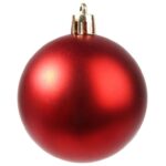 ZESTAW 8 BOMBEK PLASTIKOWYCH 6 CM CZERWONE - obrazek 3