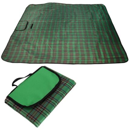 Wielofunkcyjna Mata Piknikowa w Kolorze Zielonym, Wodoodporna, Przenośna, 145x200 cm