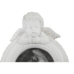 Ramka na zdjęcie okrągła z aniołkiem biała 9x7 cm - obrazek 2