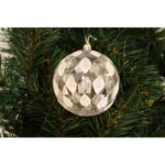 Komplet 6 bombek plastikowych 8 cm przeźroczystych - obrazek 2