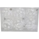 Komplet 6 bombek plastikowych 8 cm przeźroczystych