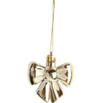 Złote Bombki w Kształcie Kokardek - Komplet 4 Sztuk - obrazek 2