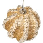 Bombka styropianowa złota z brokatem - obrazek 2