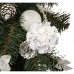 Bombka Styropianowa w Kolorze Białym ze Srebrnym Brokatem, 8 cm - obrazek 3