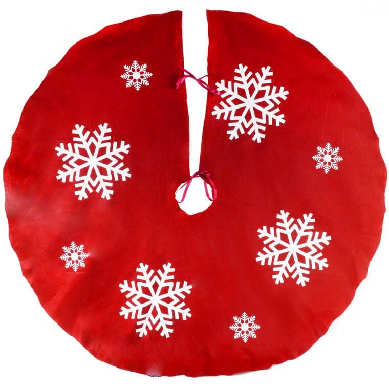 SY601101193CZ Ozdoba Osłona Dywanik Mata na Stojak pod Choinkę CZERWONA - obrazek 1