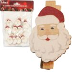 Girlanda Świąteczna z Klamerkami w Kształcie Mikołajów na Baterie z 20 LED
