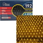 Lampki Choinkowe LED na Siatce 3x2m, Ciepły Biały, Zasilanie Sieciowe, Przeznaczone do Użycia Zewnętrznego