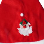 Czapka Mikołaja z Figurką, Czerwona, Wykonana z Miękkiego Materiału, Wymiary 40x28 cm - obrazek 2