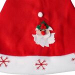 Czapka Mikołaja z Figurką, Czerwona, Wykonana z Miękkiego Materiału, Wymiary 40x28 cm - obrazek 3