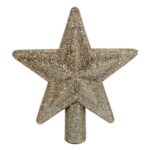 Zestaw 30 plastikowych bombek choinkowych z czubkiem w kształcie gwiazdy - Kolor złoty - obrazek 2