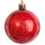 KPL.9 BOMBEK PLASTIKOWYCH CZERWONO POMARAŃCZOWYCH 6 CM - obrazek 3