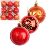 KPL.9 BOMBEK PLASTIKOWYCH CZERWONO POMARAŃCZOWYCH 6 CM