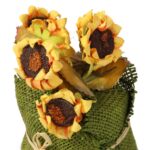 DEKORACJA WIOSENNA KOMPOZYCJA KWIATOWA ŻÓŁTE SŁONECZNIKI - obrazek 2