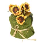 DEKORACJA WIOSENNA KOMPOZYCJA KWIATOWA ŻÓŁTE SŁONECZNIKI