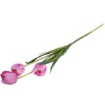 Gałązka 3 TULIPANÓW 80 CM FIOLETOWA - obrazek 3