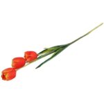 Gałązka 3 TULIPANÓW 80 CM POMARAŃCZOWA - obrazek 3