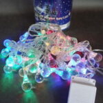 Kryształowe Lampki Choinkowe LED 40szt z Programatorem 8 Funkcji, Multi Kolorowe, Zasilanie 24V, Długość 4m