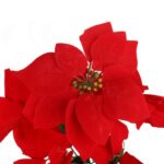BUKIET 5 POINSENCJI WELUROWYCH 52 CM CZERWONYCH - obrazek 2