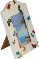 Ramka na zdjęcie stojąca kremowa z motylkami - obrazek 2