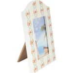 Ramka na zdjęcie stojąca kremowa z kwiecistymi zdobieniami - obrazek 2