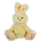 Pluszowy Zajączek Wielkanocny 36cm w Kolorze Żółtym - Stojąca Figurka z Ruchomymi Uszami