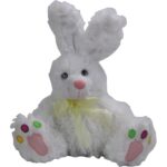 Dekoracyjny Wielkanocny Pluszowy Zajączek Biały