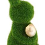 Wielkanocny Zając Dekoracyjny z Złotym Jajkiem, 18 cm - obrazek 3