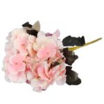 Bukiet 6 hortensji w kolorze jasno różowym 32 cm - obrazek 3