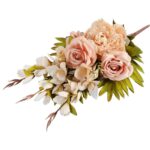 Bukiet płaska wiązanka nagrobna mix gladioli róż i piwonii 68cm ŁOSOSIOWA - obrazek 2