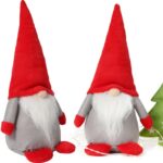 SKRZAT Świąteczny Krasnal GNOM Ozdoba Świąteczna Prezent 27 cm