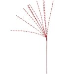 Gałązka metalizowana czerwona do dekoracji stroików sztuczna 72 cm - obrazek 2