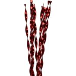 Gałązka metalizowana czerwona do dekoracji stroików sztuczna 72 cm - obrazek 3