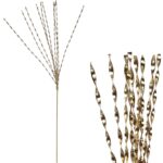 Gałązka metalizowana złota do dekoracji stroików sztuczna 72 cm